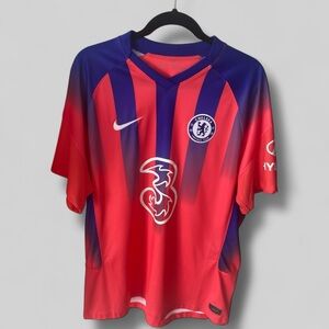 Chelsea FC Away Soccer Jersey 2020/21 Nike Dri-FIT Red Blue. Size XL.